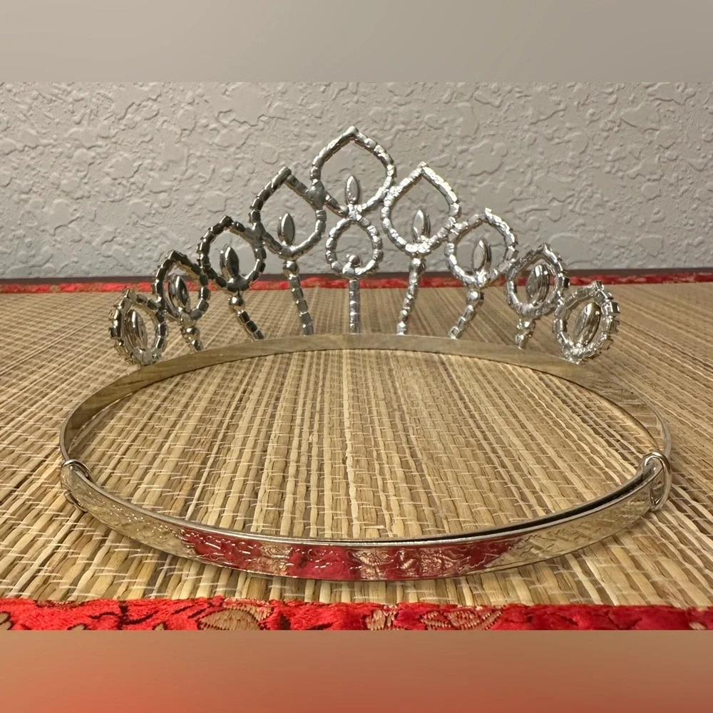 Ruby Red And Clear Rhinestone Tiara Wedding Princess Queen Pageant Crown